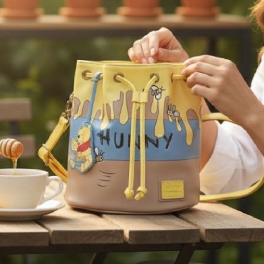 Disney Loungefly Hunny Pot Convertible Backpack Crossbody Bag